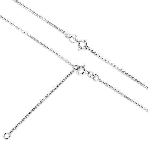 0.40ct Lab Diamond Halo Necklace in 9K White Gold G/Vs